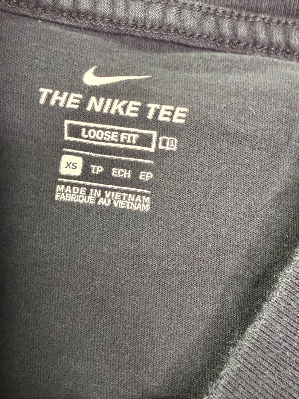 Kids Nike Black Tee with Leopard Swoosh